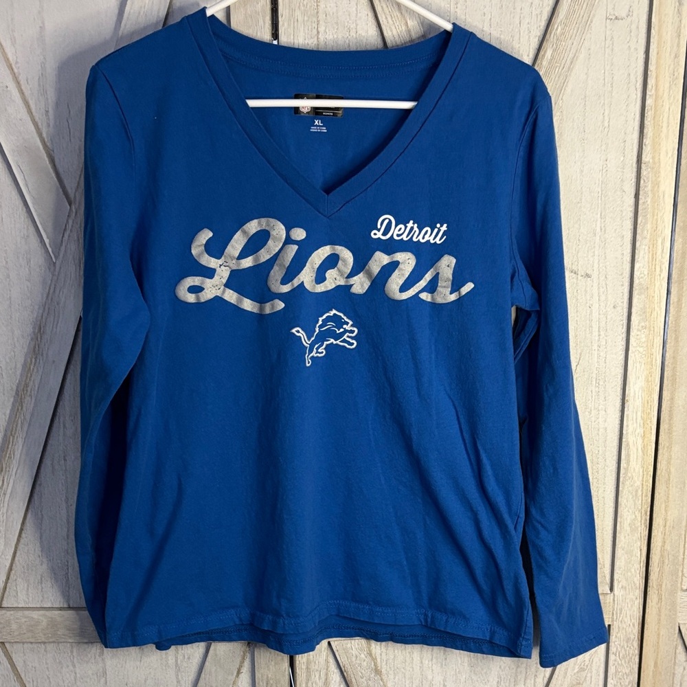 Detroit Lions Blue Long Sleeve Women's Top